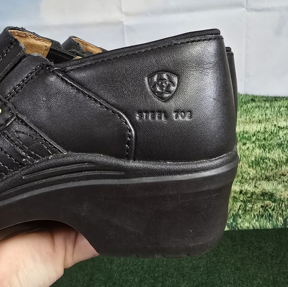 Ariat | Womens Expert Safety Genuine Leather Steel Toe Clogs - SIZE 9 - Picture 12 of 16